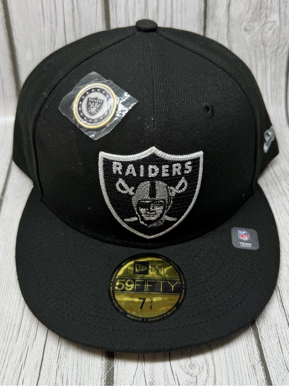 BRAND NEW 7 3/4 Las Vegas Raiders Black New Era 59FIFTY NFL Fitted